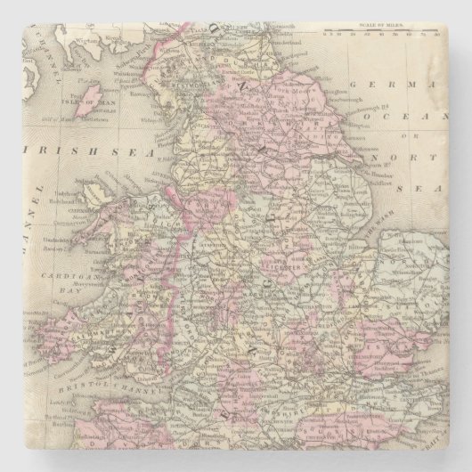 Engeland, Wales 5 Stenen Onderzetter (Voorkant)