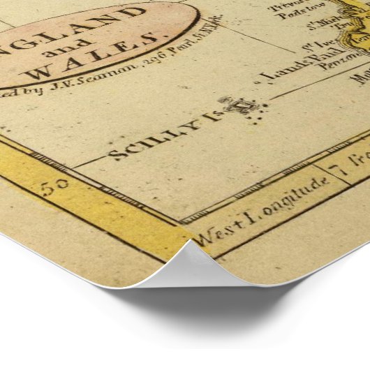 Engeland, Wales 6 Poster (Hoek)