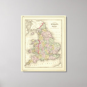Engeland, Wales Canvas Afdruk