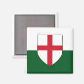 Engeland & Wales magneet - Schild op wit & groen (Voorkant / Achterkant)