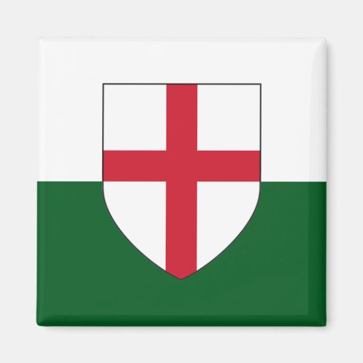 Engeland & Wales magneet - Schild op wit & groen (Voorkant)