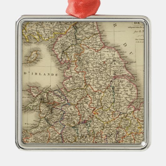 Engeland, Wales Metalen Ornament (Voorkant)