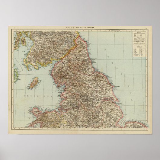 Engeland, Wales N Poster (Voorkant)