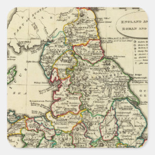 Engeland, Wales Roman, modern Vierkante Sticker