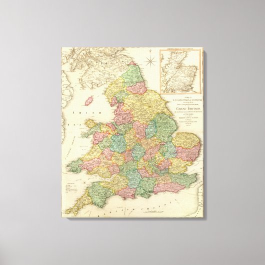 Engeland, Wales, Schotland Canvas Afdruk (Voorkant)
