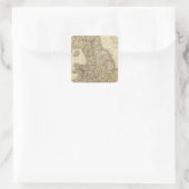 Engeland, Wales Vierkante Sticker (Tas)