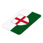 Engeland & Wales Vlag Magneet - Schild op kleuren (Linkerzijde)