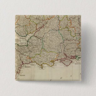 Engeland, Wales, Zuid Vierkante Button 5,1 Cm