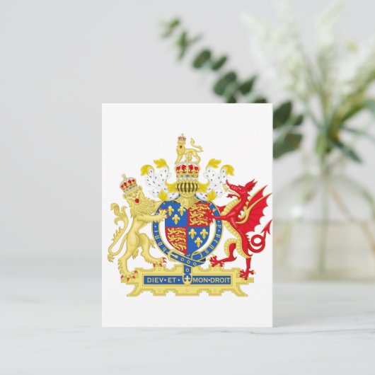 Engeland Wapen Briefkaart (Staand voorkant)