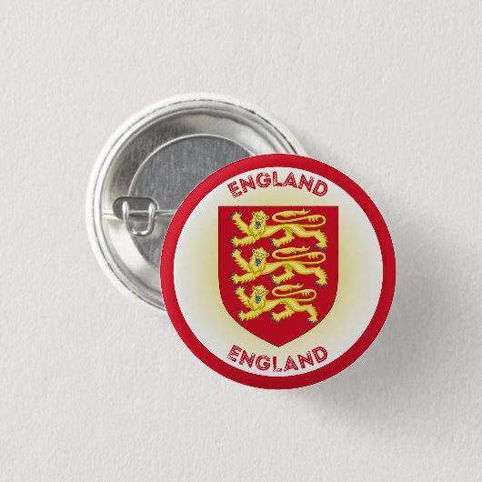 Engeland Wapen Cirkelvorm Ronde Button 3,2 Cm (Voorkant /achterkant)