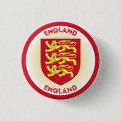 Engeland Wapen Cirkelvorm Ronde Button 3,2 Cm (Voorkant)