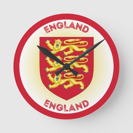 Engeland Wapen Cirkelvorm Ronde Klok (Voorkant)