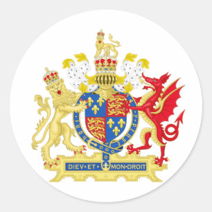 Engeland Wapen Ronde Sticker
