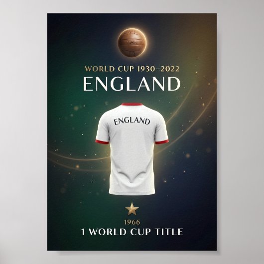 Engeland Wereldkampioen Voetbal Poster | 1966 Over (Voorkant)