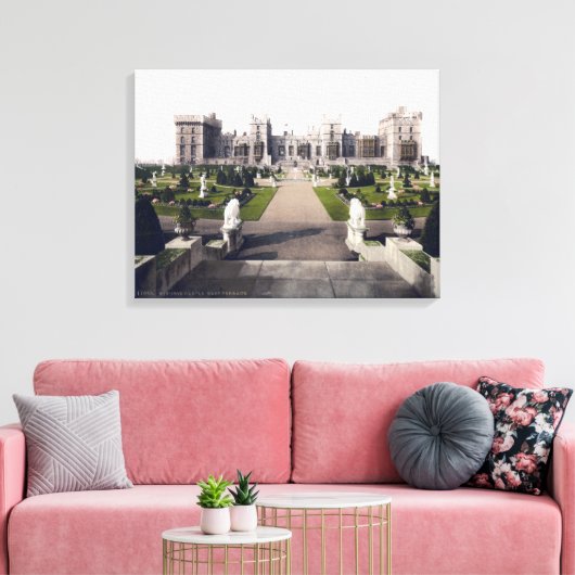 Engeland, Windsor Royal Castle, Berkshire Canvas Afdruk (Insitu (Woonkamer))