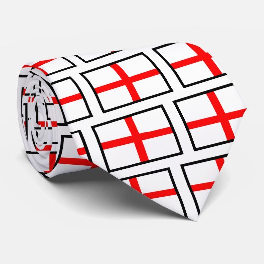 Engeland - wit stropdas (Opgerold)