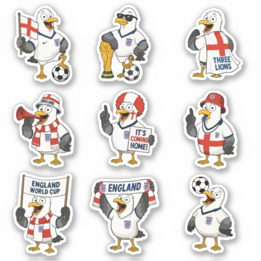 Engeland WK Stickers (Voorkant)