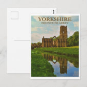  Engeland Yorkshire Fountains Abbey Travel Briefkaart (Voorkant / Achterkant)