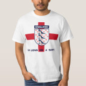 ENGELAND ZEE LION OP EEN SHIRT. T-SHIRT (Voorkant)