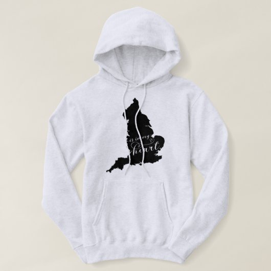 Engeland zit in mijn hart hoodie (Design voorkant)
