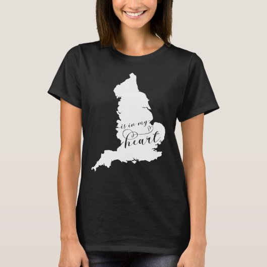 Engeland zit in mijn hart t-shirt (Voorkant)