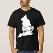 Engeland zit in mijn hart t-shirt (Voorkant)