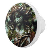 Engelbeeld bedekt met patina keramische knop (Rechts)