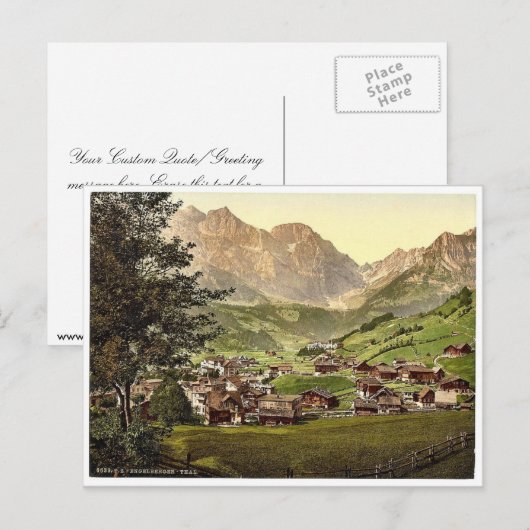 Engelberg Valley en Juchlipass, Bernese Oberland, Briefkaart (Voorkant / Achterkant)