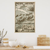 Engelberg Wintersport, Zwitserland,Ski Poster (Keuken)