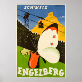 Engelberg, Zwitserland,Ski Poster