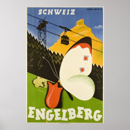 Engelberg, Zwitserland,Ski Poster (Voorkant)