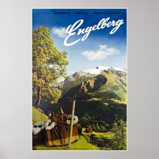 Engelberg, Zwitserland,Ski Poster (Voorkant)