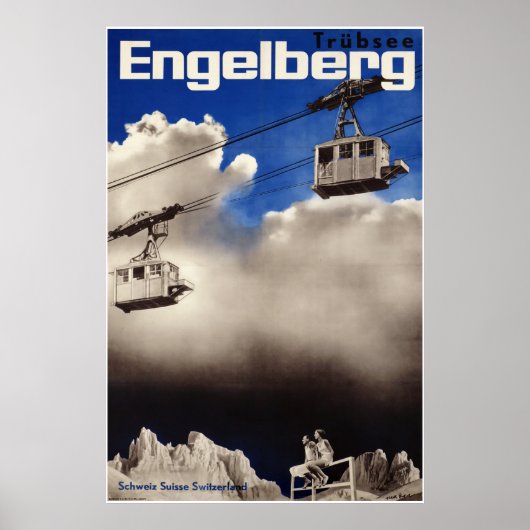 Engelberg, Zwitserland,Ski Poster (Voorkant)