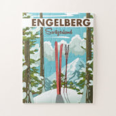 Engelberg Zwitserland ski poster Legpuzzel (Verticaal)
