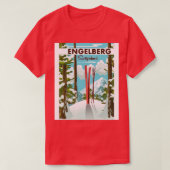 Engelberg Zwitserland ski poster T-shirt (Design voorkant)