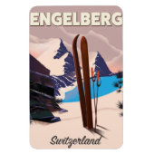 Engelberg Zwitserland Ski reisposter Magneet (Verticaal)