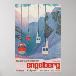Engelberg Zwitserland Vintage Reizen Poster