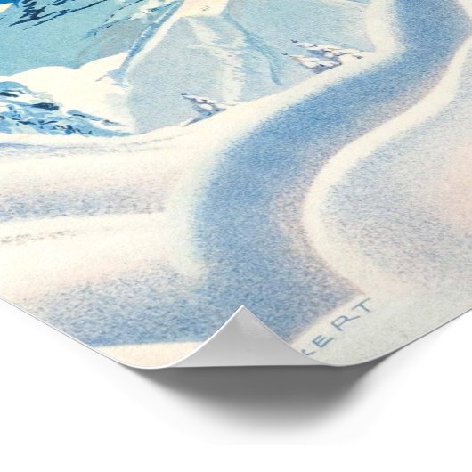 Engelberg Zwitserland Vintage Reizen Poster (Hoek)