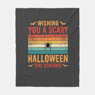 Engelbewaar Halloween Spinnenweb Zonsondergang Des Fleece Deken