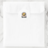 Engelbewaarder Halloween Kostuum Vintage Gravure S Ronde Sticker (Tas)