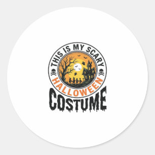 Engelbewaarder Halloween Kostuum Vintage Gravure S Ronde Sticker