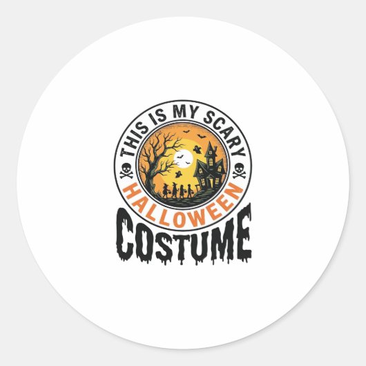 Engelbewaarder Halloween Kostuum Vintage Gravure S Ronde Sticker (Voorkant)