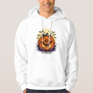 Engelbewaarder Halloween Pompoen Volle Maan Hoodie
