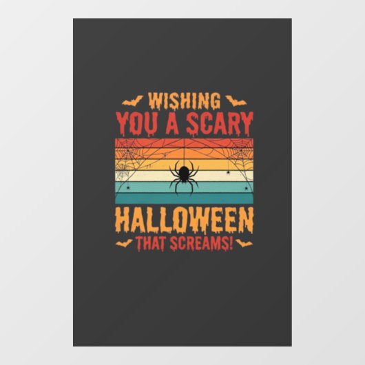Engelbewaarder Halloween Spinneweb Zonsondergang D Raamsticker (Vel)