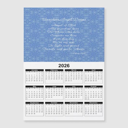 Engelbewaardersgebed Blauw 2026 Agenda (Voorkant)
