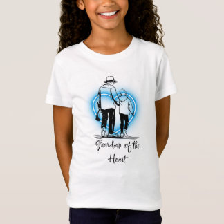 Engelbewaker Vader en Zoon Blauwe Hart Kunst T-shirt