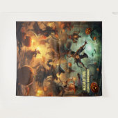 Engelbewarende Halloween Heksen Hangen Wandkleed (Voorkant (horizontaal))