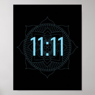 Engelcijfer 1111 Spiritueel teken Goedgunstig Gelu Poster