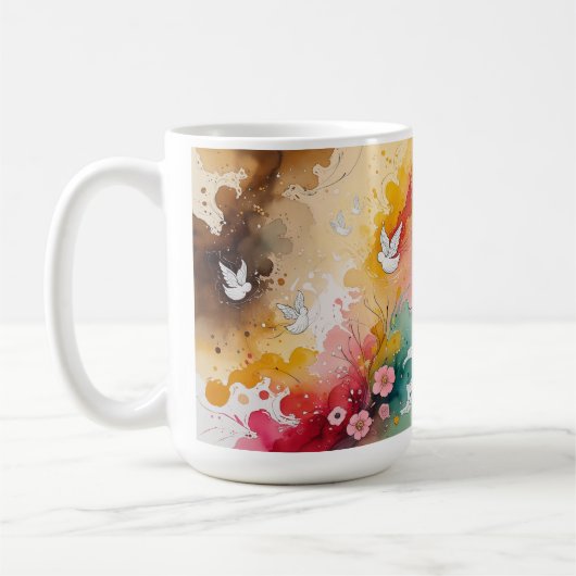 Engelen abstract koffiemok (Links)