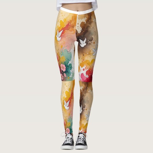 Engelen abstract leggings (Voorkant)
